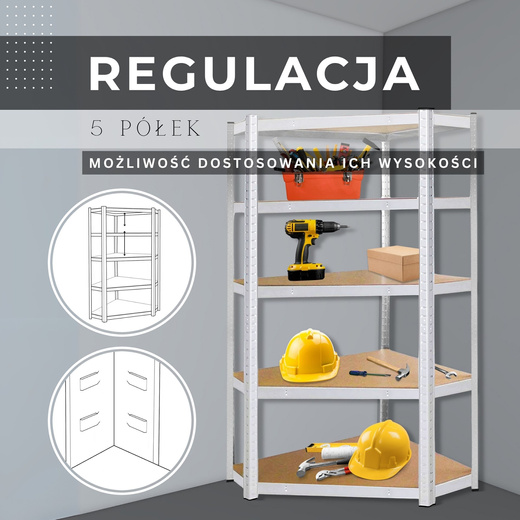Regały metalowe 2 szt. z 5 półkami 180x90x40cm 875kg do garażu, piwnicy