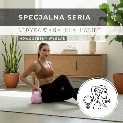 Kettlebell 10 kg odważnik, hantla do ćwiczeń ABS kula do treningu siłowego, różowa