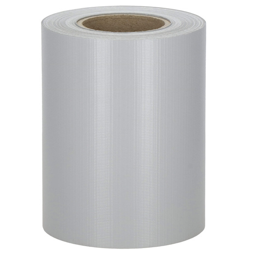 Taśma ogrodzeniowa i klipsy mocujące 20 szt. PVC 35 m x 19 cm 450 g/m2 szary