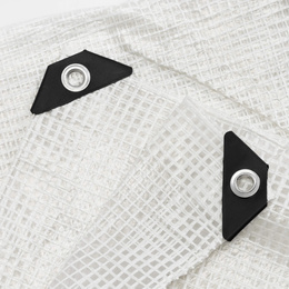 Plandeka 3x4m 100g/m2 gruba płachta ochronna biała, transparentna