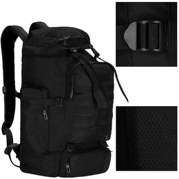 Plecak sportowy, turystyczny 60 L czarny 