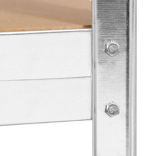 Regał metalowy z 5 półkami 205x120x45 cm 1000kg do garażu, piwnicy
