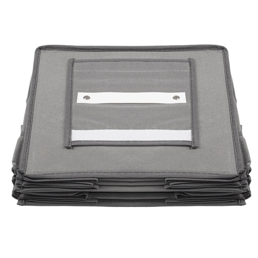 Organizer do szafy wiszący z 4 półkami 80x30x30cm szary