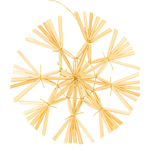 Ozdoby choinkowe, bombki słomiane 48 szt. naturalne dekoracje świąteczne, brązowe