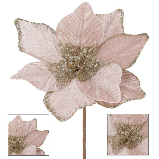 Sztuczna gwiazda betlejemska gałązka poinsecja kwiat różowy