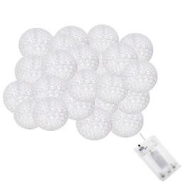Lampki dekoracyjne cotton balls 30 LED 30 kul białe