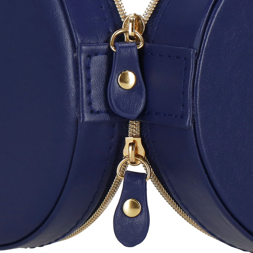 Szkatułka na biżuterię okrągła 11x5 cm jasnoróżowy organizer z przegródkami ekoskóra