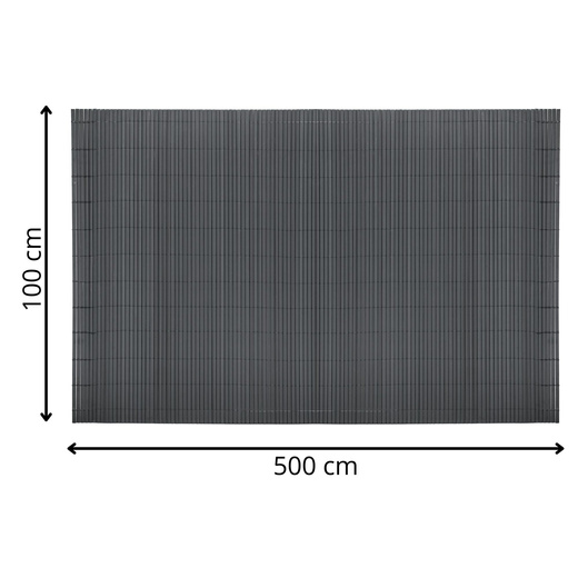 Osłona PVC maskująca na balkon, taras, ogrodzenie 500x100 cm ciemnoszara