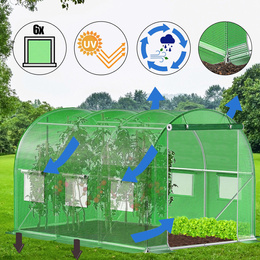 Szklarnia ogrodowa foliowa UV-4 140g/m2 tunel foliak 3x2x2 m zielony