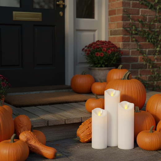 Świeczka elektryczna LED 18,5 cm ruchomy płomień wkład do znicza na baterie