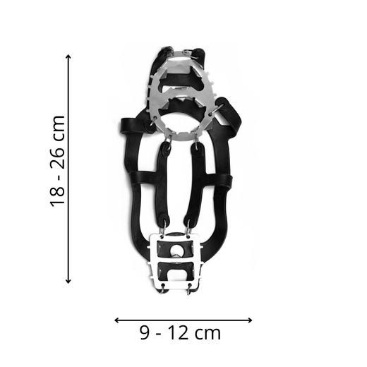 Raczki na buty turystyczne, nakładki rozmiar 36-40 czarne