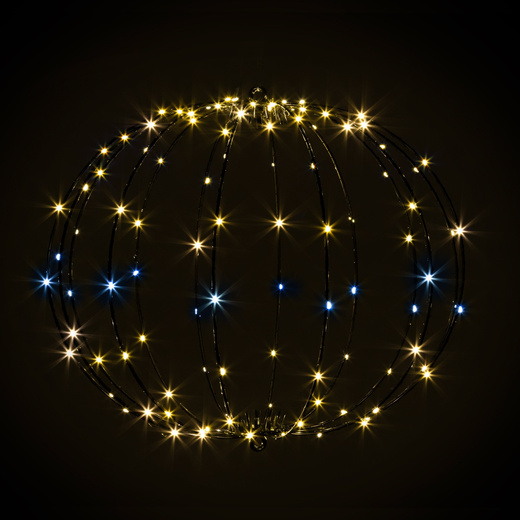 Kula świetlna 160 LED dekoracja świąteczna do ogrodu, IP44 ciepły biały + biały flash