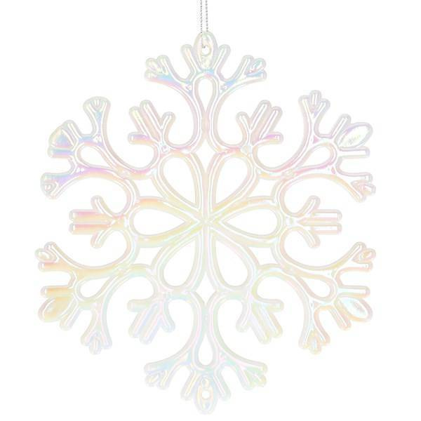 Zawieszka choinkowa kremowa ozdoba śnieżynka na choinkę 15 cm