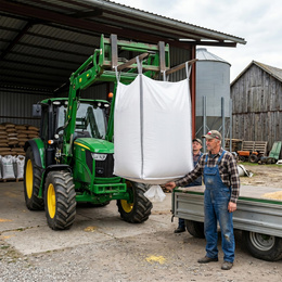 Big Bag worek z lejem 1000 kg mocny na gruz 160x90x90 cm kontener z uchwytami biały