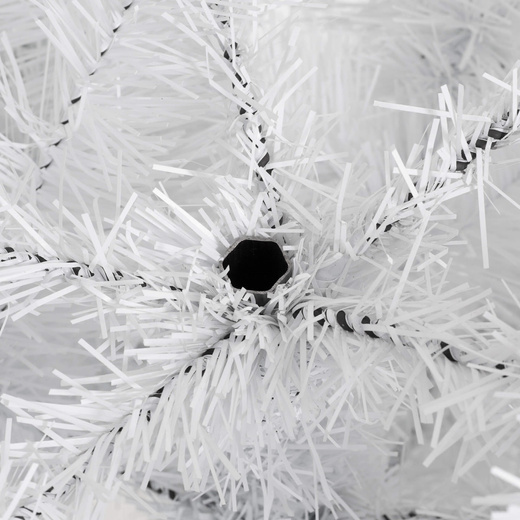 Choinka sztuczna jodła 220 cm nowoczesna drzewko świąteczne ze stojakiem, białe