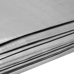 Plandeka 6x8m 210g/m2 gruba płachta ochronna szara
