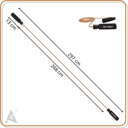 Skakanka treningowa, do ćwiczeń cardio 297 cm skórzana, antypoślizgowa