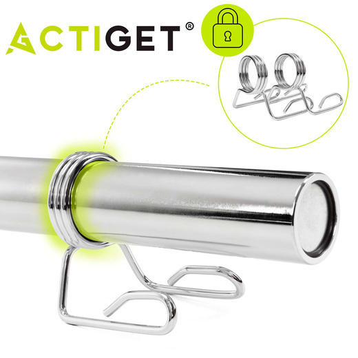 Gryf prosty olimpijski 220 cm sztanga ze stali chromowanej zaciski 50 mm