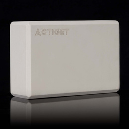 Kostka do jogi piankowa EVA 23x15x7,5 cm klocek blok do ćwiczeń pilates stretching beżowy