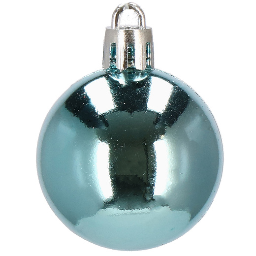 Bombki choinkowe 20 szt. 5 cm brokatowe półmatowe połyskujące zestaw choinkowy niebieski