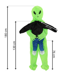 Strój dmuchany kosmita, dekoracja, stylizacja na Halloween Alien przebranie 120-155 cm