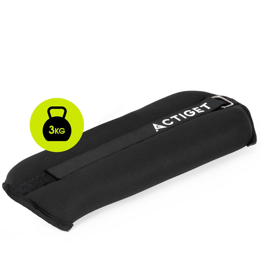 Obciążenia na ręce i nogi 2x3 kg do treningu fitness i cardio, czarne