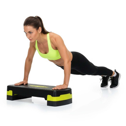Step do ćwiczeń fitness 2-stopnie, schodek treningowy do aerobiku
