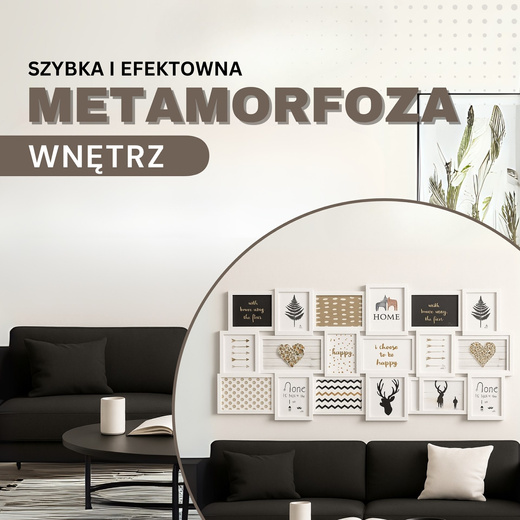 Ramka na zdjęcia 18 zdjęć multiramka 13x18 biała