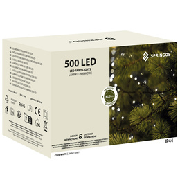 Lampki choinkowe 500 led biały zimny 41,5 m oświetlenie świąteczne IP44