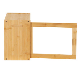 Chlebak zamykany, dwupoziomowy, pojemnik kuchenny do przechowywania pieczywa, bambusowy