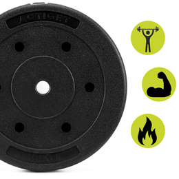 Obciążenie bitumiczne 20 kg 2 szt. talerz kompozytowy 29 mm krążek do sztangi hantli