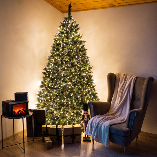 Choinka sztuczna 180 cm premium Royal Trees sosna diamentowa ośnieżona z szyszkami