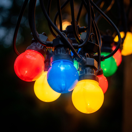 Lampki choinkowe, świąteczne oświetlenie IP44 5 m 10 LED girlanda zewnętrzna, żarówki dekoracyjne