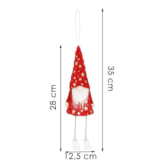 Skrzat 35 cm ozdoba świąteczna krasnal zawieszka na choinkę, gnom