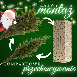 Choinka sztuczna 180 cm świerk naturalny z metalowym stojakiem