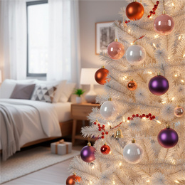 Bombki choinkowe 24 szt. zestaw dekoracji świątecznych 6,5 cm nietłukące