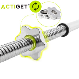 Gryf mocno łamany 120 cm sztanga ze stali chromowanej 2 zaciski 25 mm
