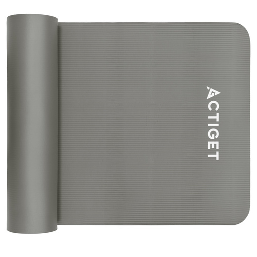 Mata do jogi, ćwiczeń fitness 183x61 cm antypoślizgowa, materac do stretchingu szary