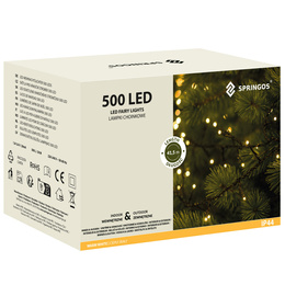 Lampki choinkowe 500 led biały ciepły 41,5 m oświetlenie świąteczne IP44