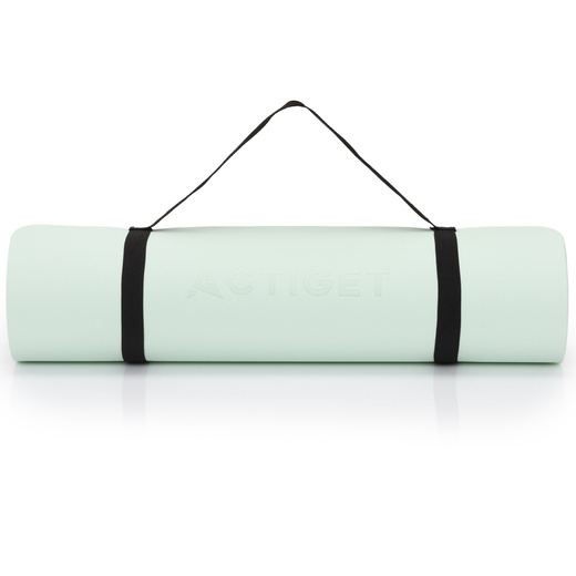 Mata do jogi, ćwiczeń fitness 183x61 cm antypoślizgowa, materac do stretchingu, miętowy