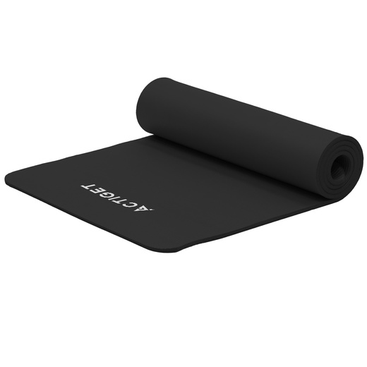 Mata do jogi, ćwiczeń fitness 183x61 cm antypoślizgowa, materac do stretchingu czarny