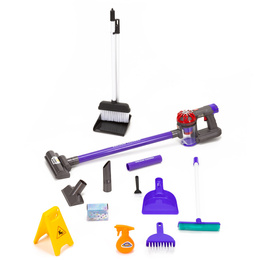 Zestaw sprzątający dla dzieci, zabawka, akcesoria domowe do sprzątania: odkurzacz, miotła