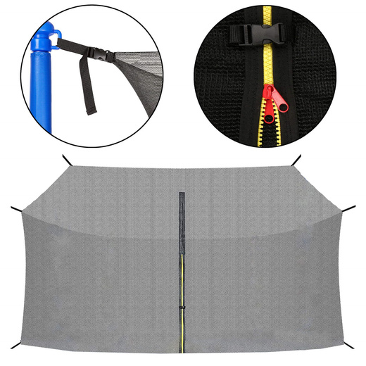 Osłona na sprężyny z siatką do trampoliny wewnętrzną 8FT 244/250/252 cm czarna