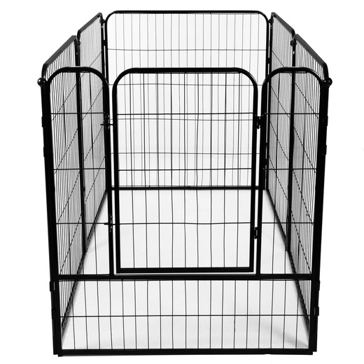 Kojec dla zwierząt wybieg klatka dla psa 184x94x100 cm czarna