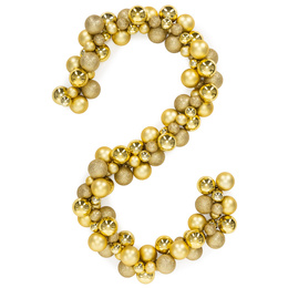 Girlanda świąteczna 160 cm łańcuch z bombek 130 szt. złote