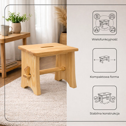 Taboret drewniany, krzesło ogrodowe do plewienia, wielofunkcyjny stołek, podest
