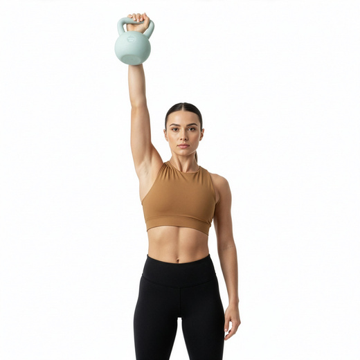Kettlebell miękki 8 kg kula odważnik hantla ciężar do ćwiczeń fitness, turkusowy