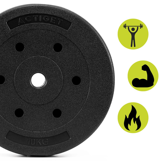 Obciążenie bitumiczne 10 kg 2 szt. talerz kompozytowy 29 mm krążek do sztangi hantli