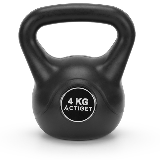 Kettlebelle 4 kg odważnik kulowy ABS hantla do ćwiczeń kula do treningu siłowego czarna