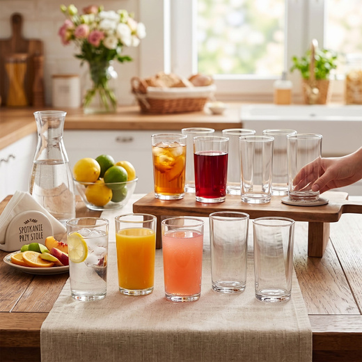 Szklanki do herbaty, kawy latte, mrożonej 200 ml zestaw 12 szt.